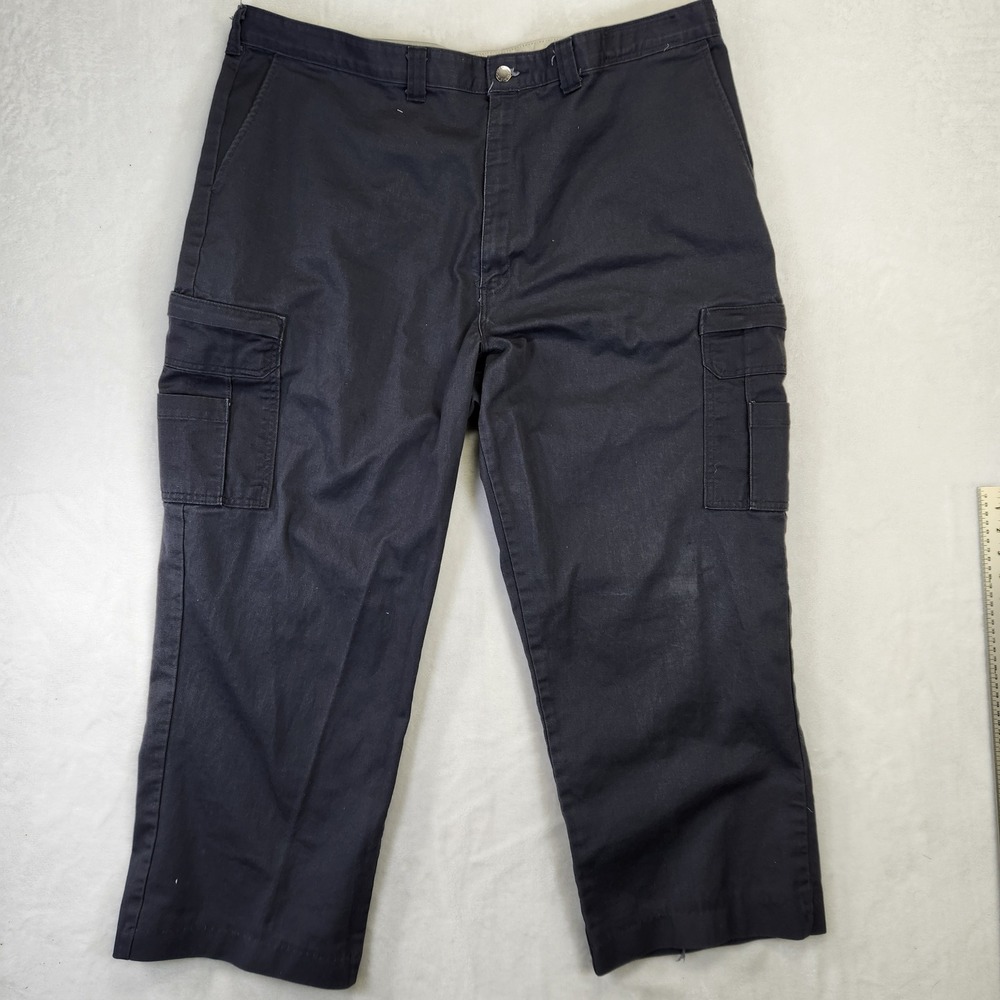 Dickies‎ Mens Black Cargo Pants Relaxed Fit Work Utility Size 44x37